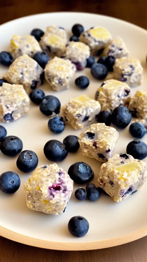 No-Bake Lemon Blueberry Protein Bites