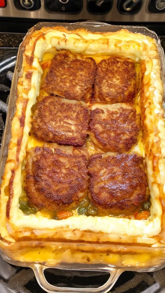 Beautifully plated Pancake Sausage Casserole