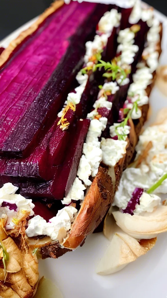 Roasted Beet & Goat Cheese Log