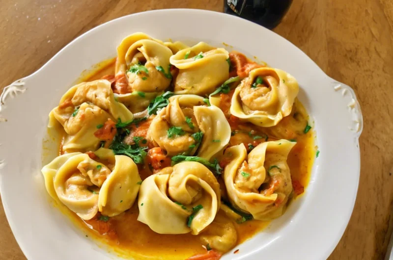 One-Pot Spicy Garlic Butter Chicken Tortellini
