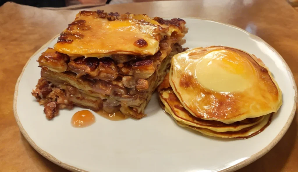 A delicious plate of Pancake Sausage Casserole