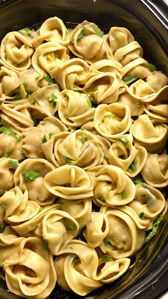 Easy Delicious Crockpot Tortellini