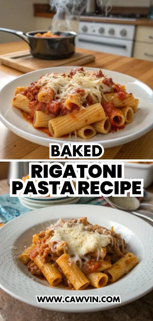 Baked Rigatoni Pasta Recipe 2 - Easy Peasy Recipes
