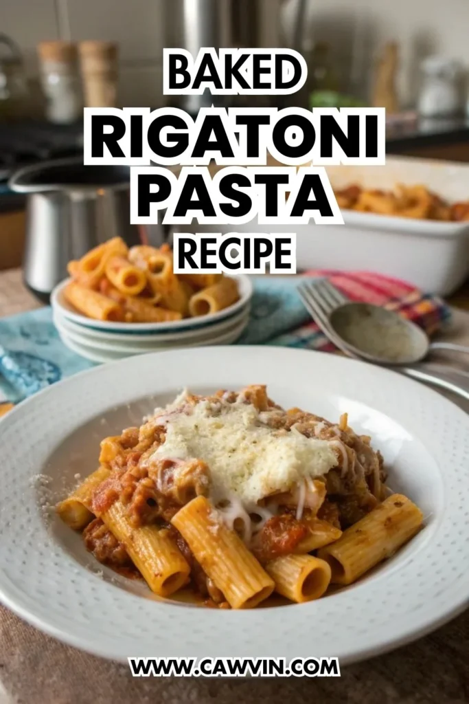 Baked Rigatoni Pasta Recipe - Easy Peasy Recipes
