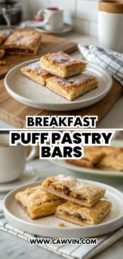 Breakfast Puff Pastry Bars 2 - Easy Peasy Recipes