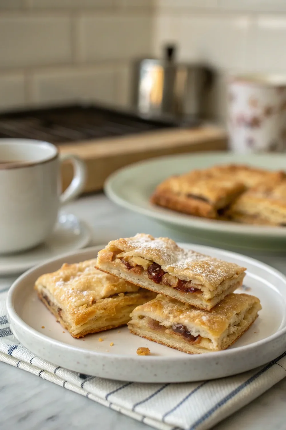 A delicious plate of Breakfast Puff Pastry Bars