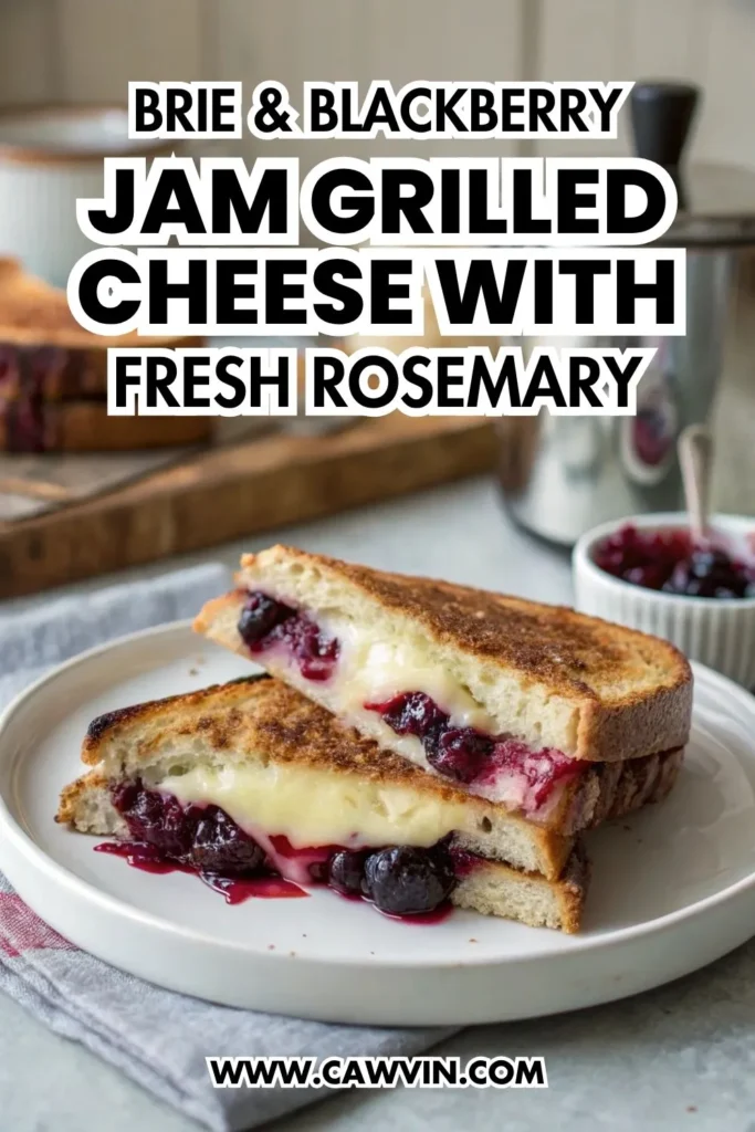 Brie Blackberry Jam Grilled Cheese with Fresh Rosemary 1000x1500 1 - Easy Peasy Recipes
