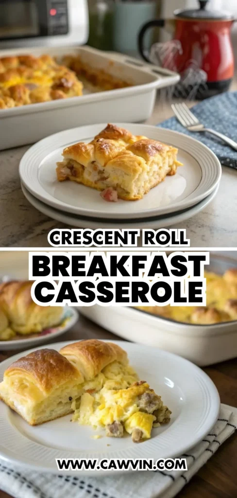 Crescent Roll Breakfast Casserole 2 - Easy Peasy Recipes