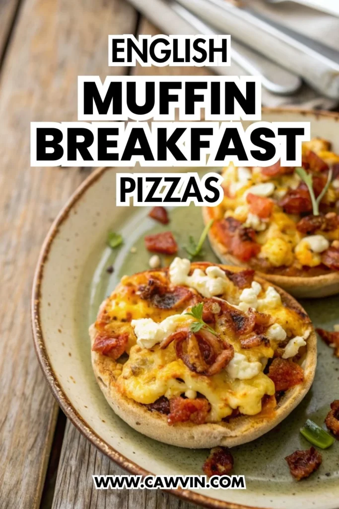 English Muffin Breakfast Pizzas - Easy Peasy Recipes