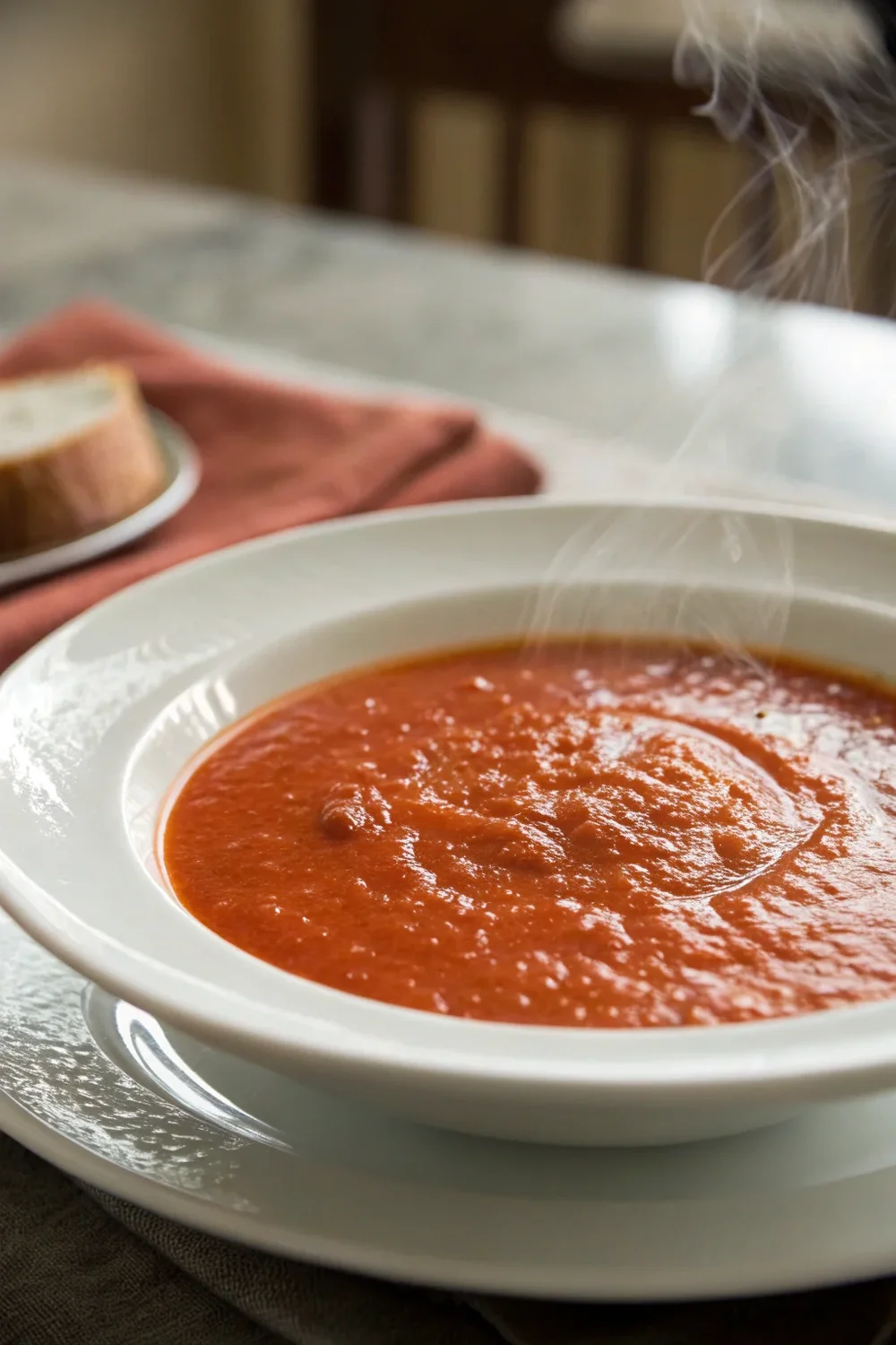 A delicious plate of Roasted Tomato Soup