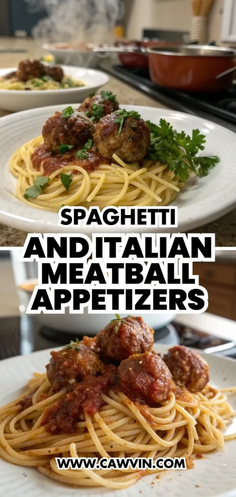 Spaghetti and Italian Meatball Appetizers 2 - Easy Peasy Recipes