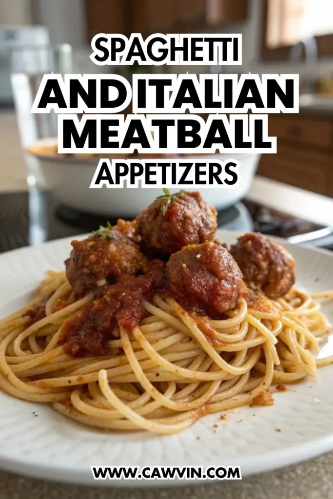 Spaghetti and Italian Meatball Appetizers - Easy Peasy Recipes