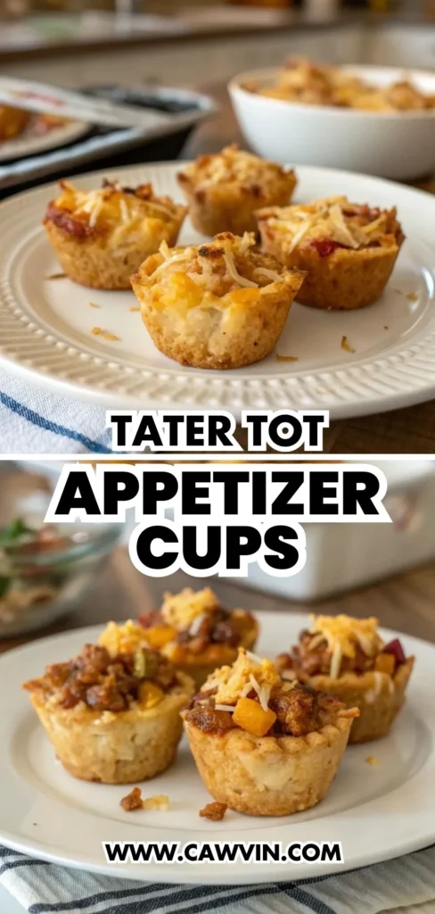 Tater Tot Appetizer Cups 2 - Easy Peasy Recipes