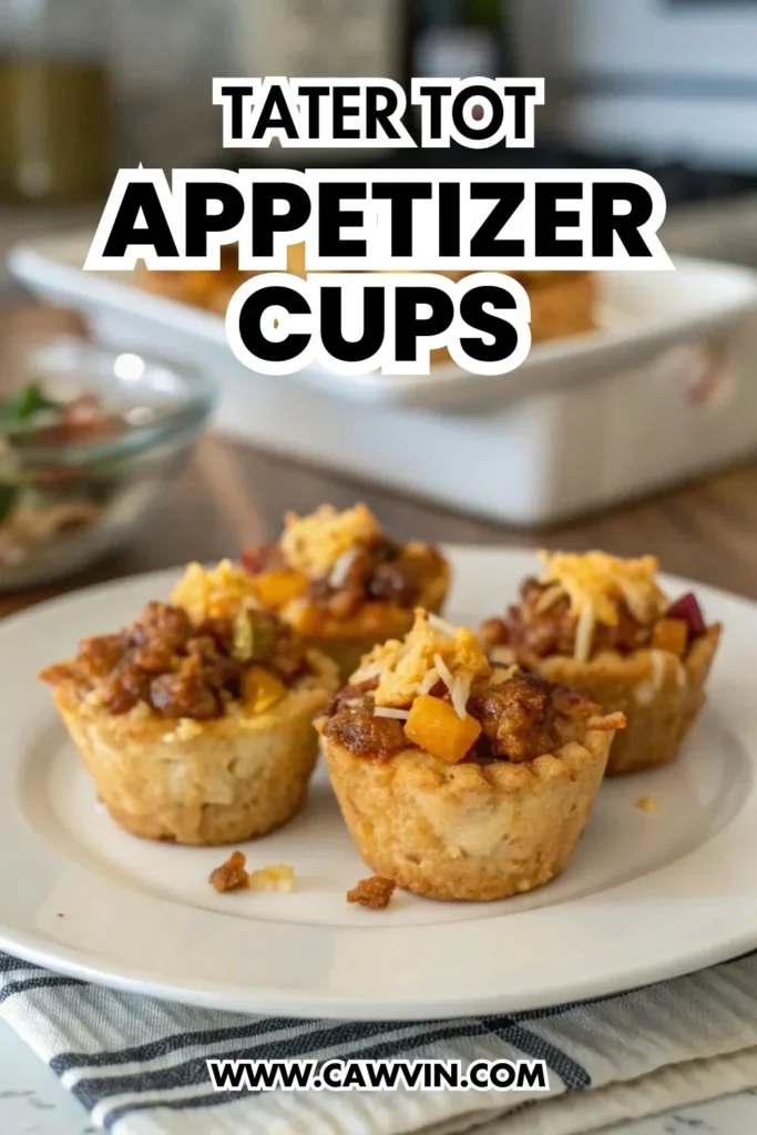 Tater Tot Appetizer Cups - Easy Peasy Recipes