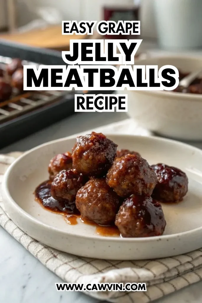 Easy Grape Jelly Meatballs Recipe - Easy Peasy Recipes