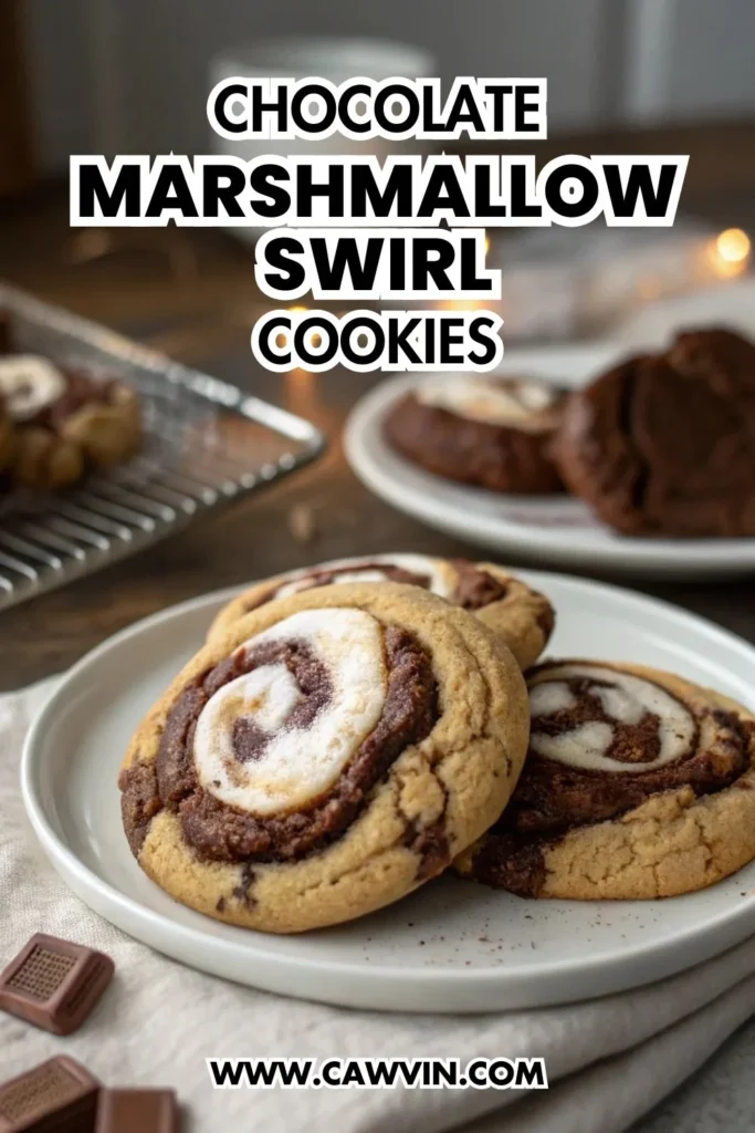 Chocolate Marshmallow Swirl Cookies 1000x1500 1 - Easy Peasy Recipes