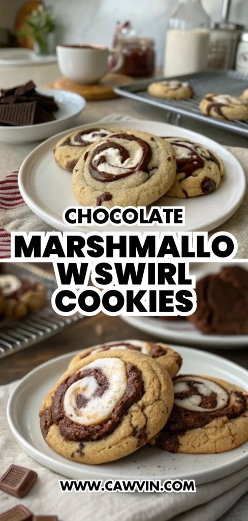 Chocolate Marshmallow Swirl Cookies 1000x2100 1 - Easy Peasy Recipes