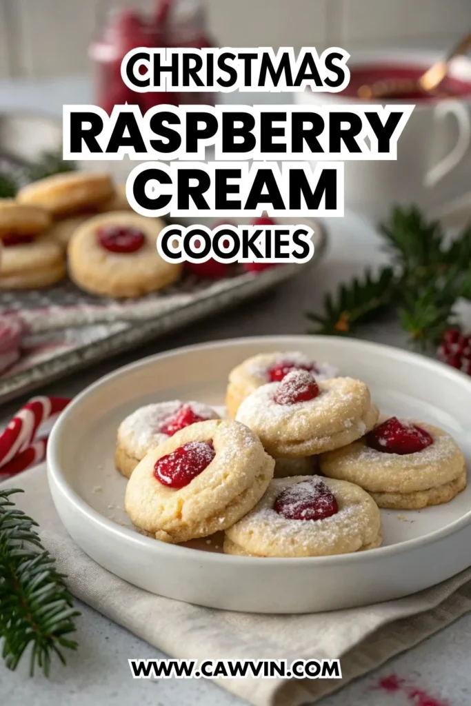 Christmas Raspberry Cream Cookies 1000x1500 1 - Easy Peasy Recipes
