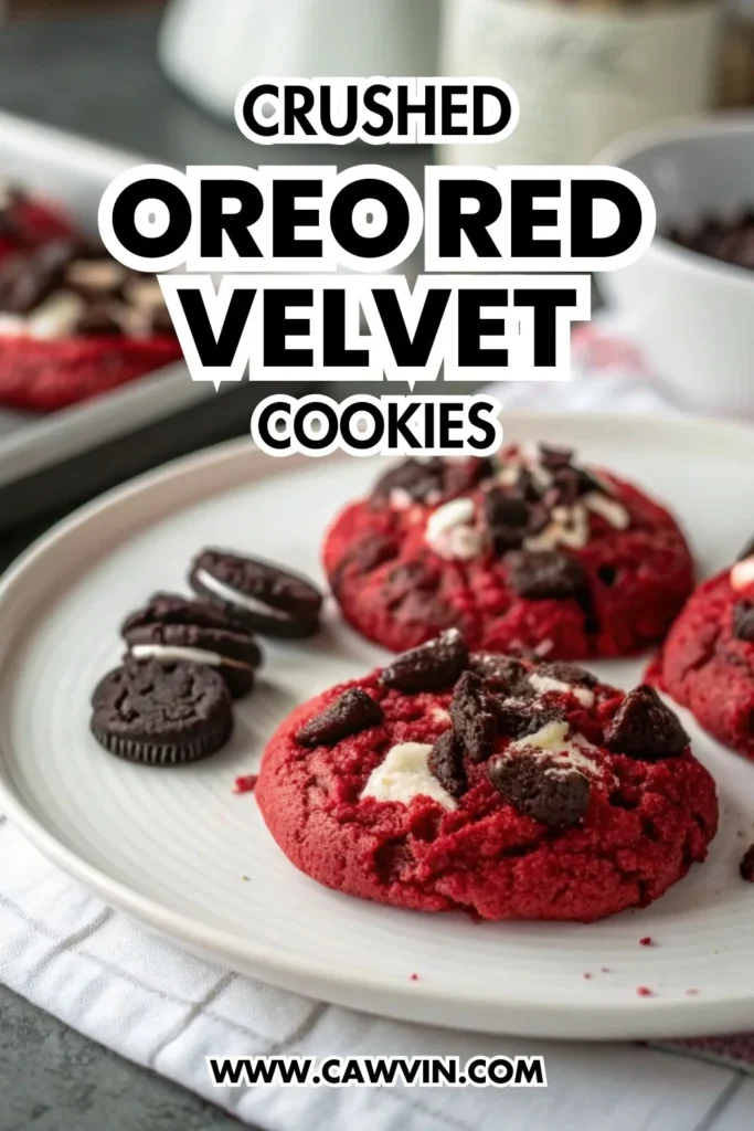 Crushed Oreo Red Velvet Cookies 1000x1500 1 - Easy Peasy Recipes