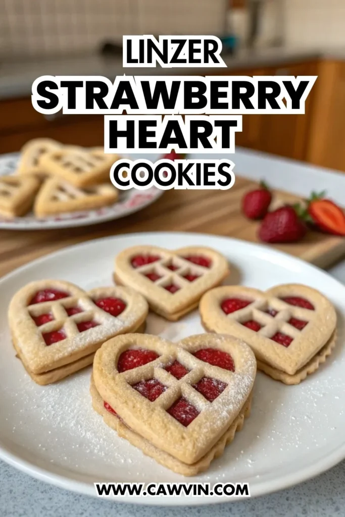 Linzer Strawberry Heart Cookies 1000x1500 1 - Easy Peasy Recipes
