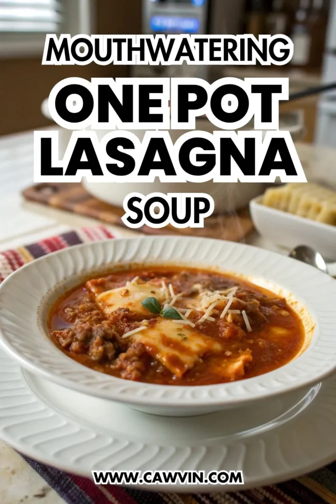 Mouthwatering One Pot Lasagna Soup 1000x1500 1 - Easy Peasy Recipes