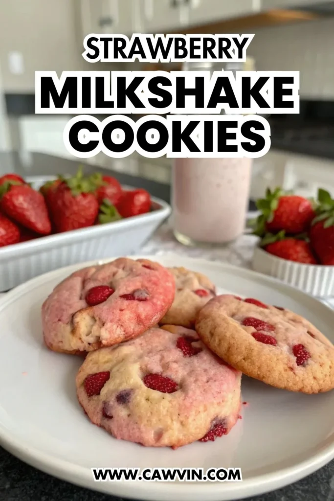 Strawberry Milkshake Cookies 1000x1500 1 - Easy Peasy Recipes
