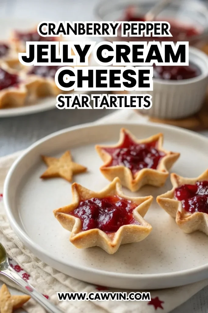 Cranberry Pepper Jelly Cream Cheese Star Tartlets 1000x1500 1 - Easy Peasy Recipes