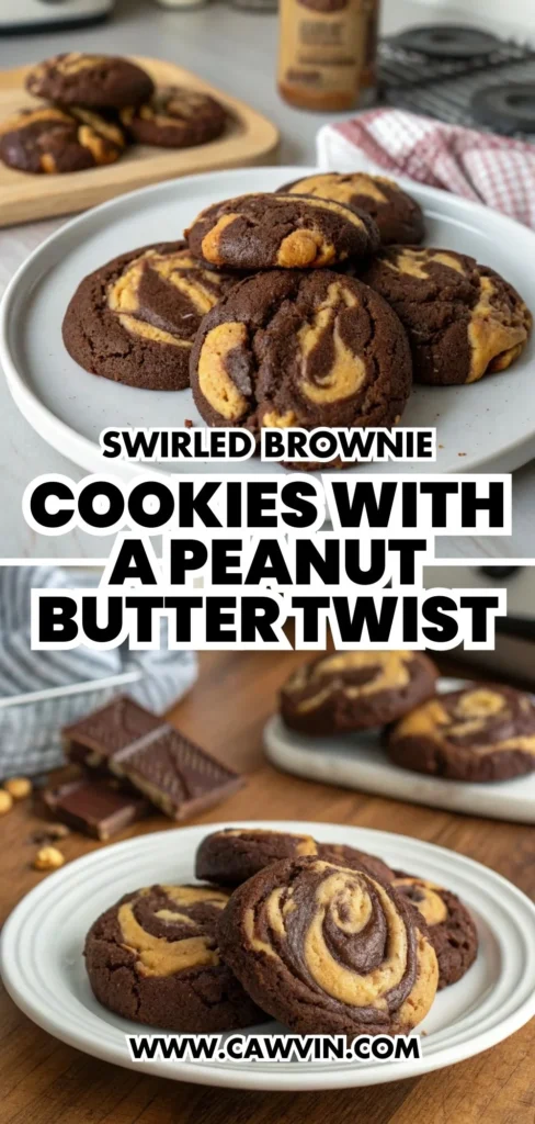 Swirled Brownie Cookies with a Peanut Butter Twist 1000x2100 1 - Easy Peasy Recipes