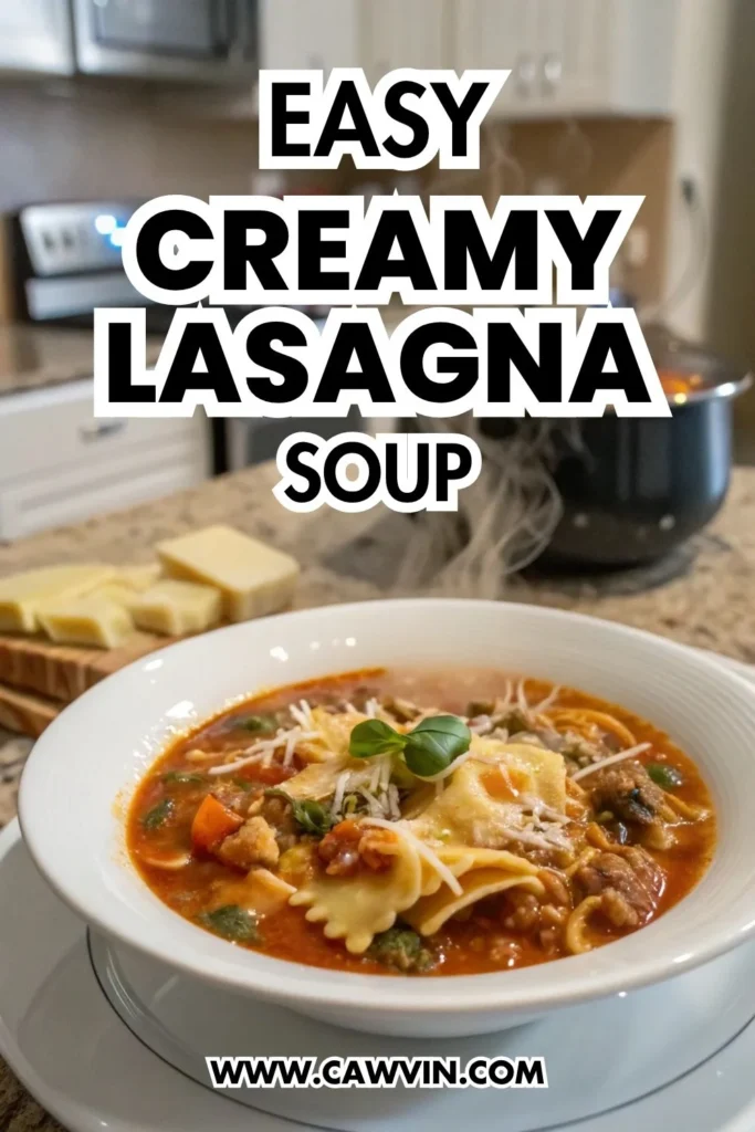 Easy Creamy Lasagna Soup 1000x1500 1 - Easy Peasy Recipes