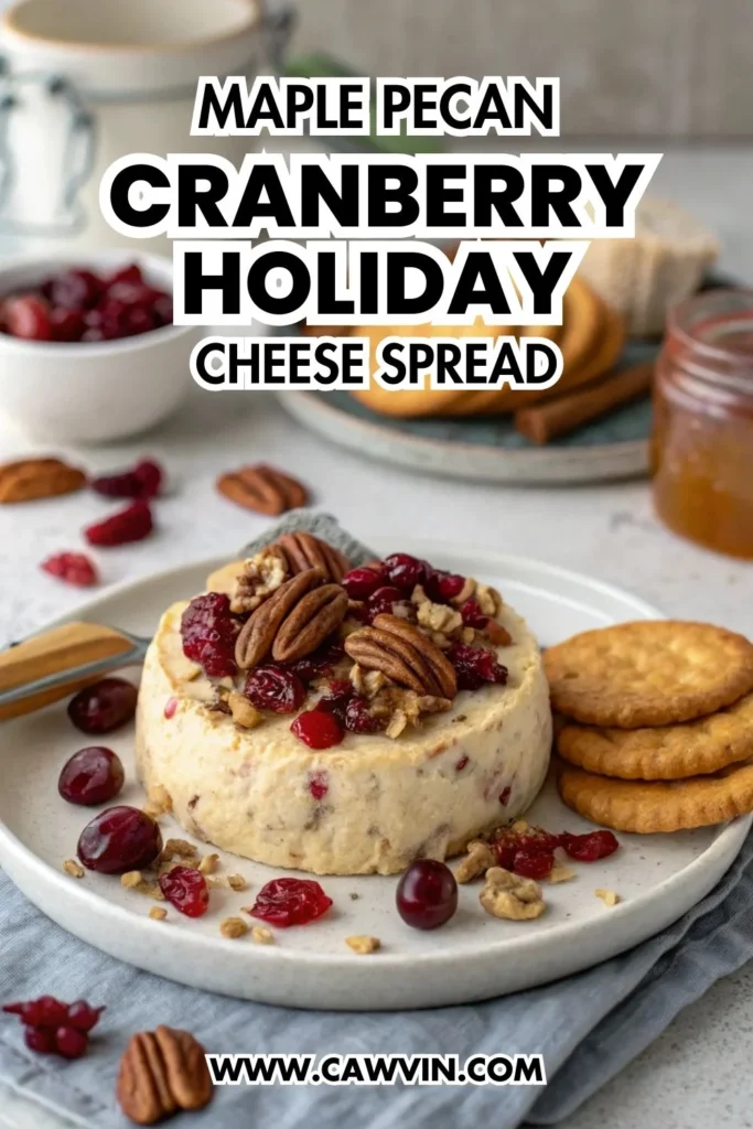 Maple Pecan Cranberry Holiday Cheese Spread 1000x1500 1 - Easy Peasy Recipes
