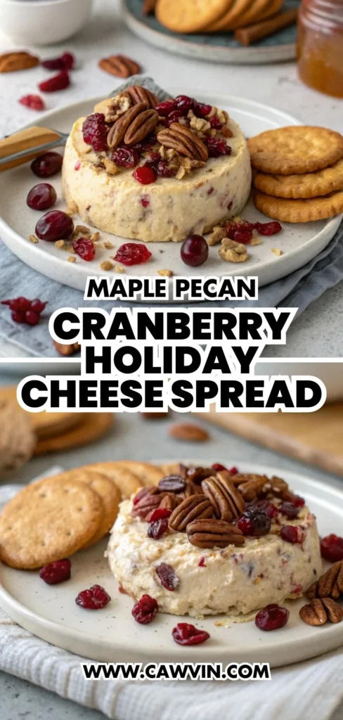 Maple Pecan Cranberry Holiday Cheese Spread 1000x2100 1 - Easy Peasy Recipes