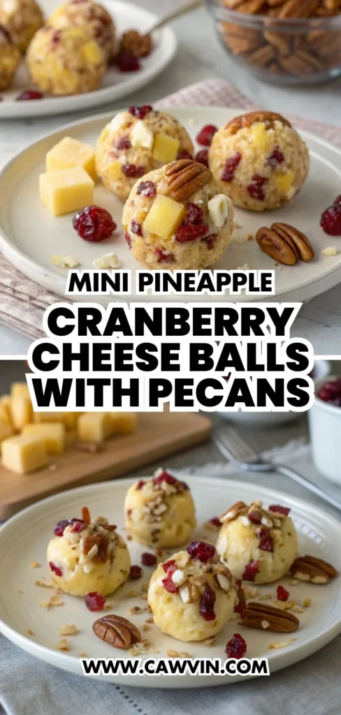 Mini Pineapple Cranberry Cheese Balls with Pecans 1000x2100 1 - Easy Peasy Recipes
