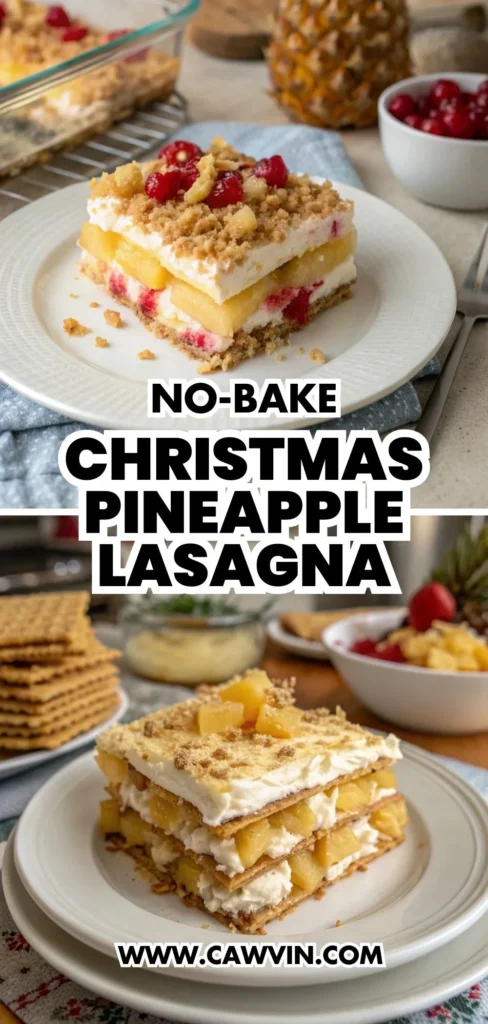 No Bake Christmas Pineapple Lasagna 1000x2100 1 - Easy Peasy Recipes