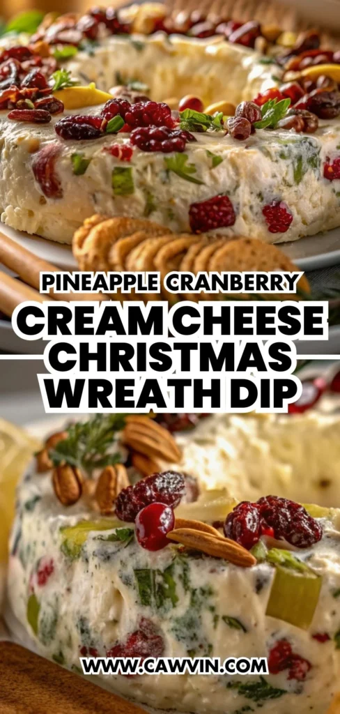 Pineapple Cranberry Cream Cheese Christmas Wreath Dip 1000x2100 1 - Easy Peasy Recipes