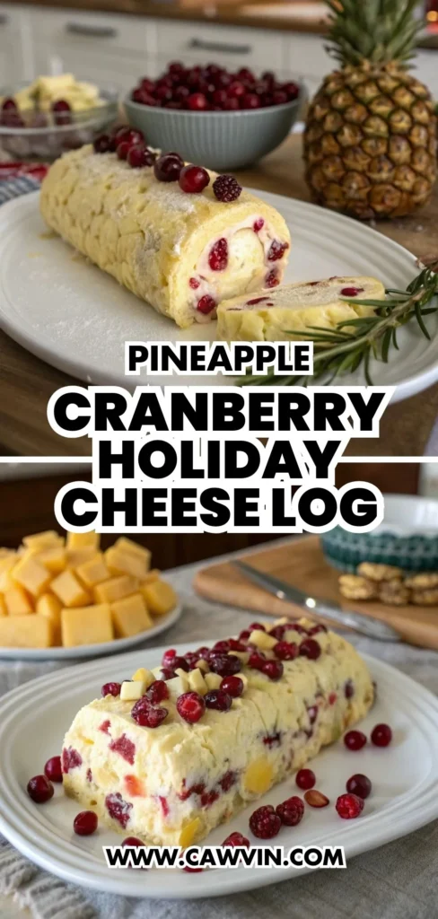 Pineapple Cranberry Holiday Cheese Log 1000x2100 1 - Easy Peasy Recipes