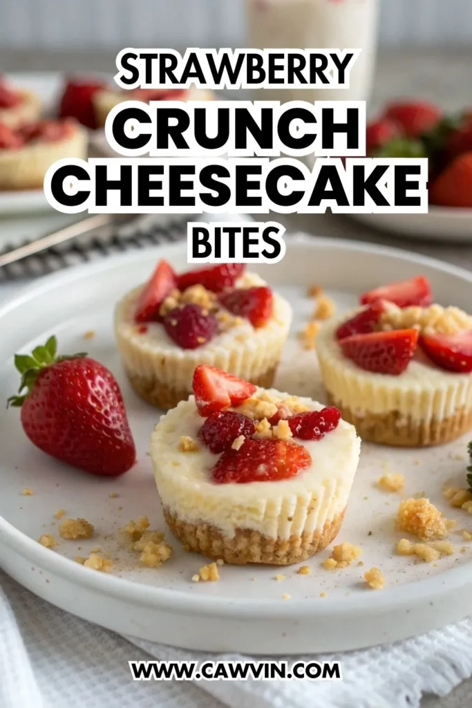 Strawberry Crunch Cheesecake Bites 1000x1500 1 - Easy Peasy Recipes