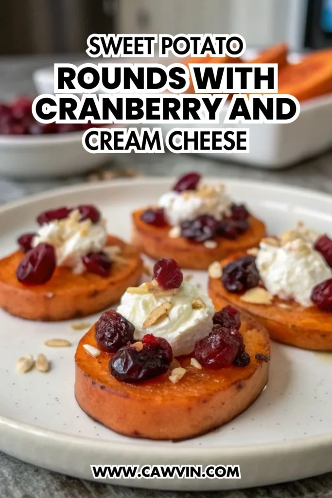 Sweet Potato Rounds with Cranberry and Cream Cheese 1000x1500 1 - Easy Peasy Recipes