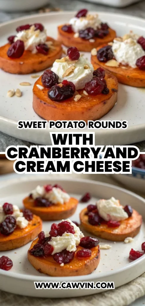 Sweet Potato Rounds with Cranberry and Cream Cheese 1000x2100 1 - Easy Peasy Recipes
