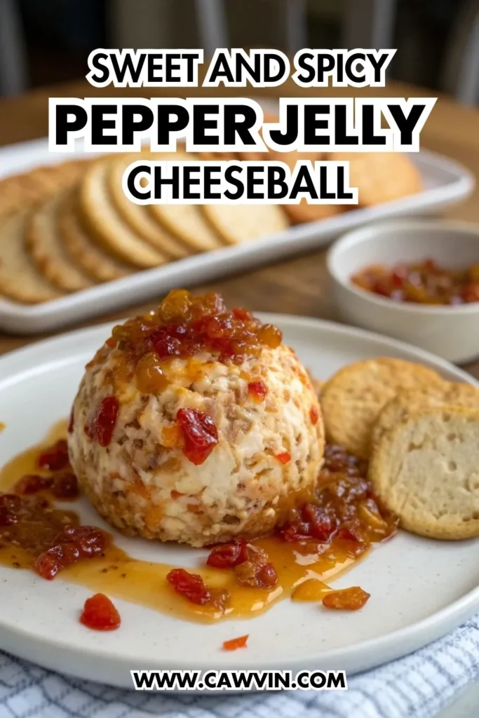 Sweet and Spicy Pepper Jelly Cheeseball 1000x1500 1 - Easy Peasy Recipes