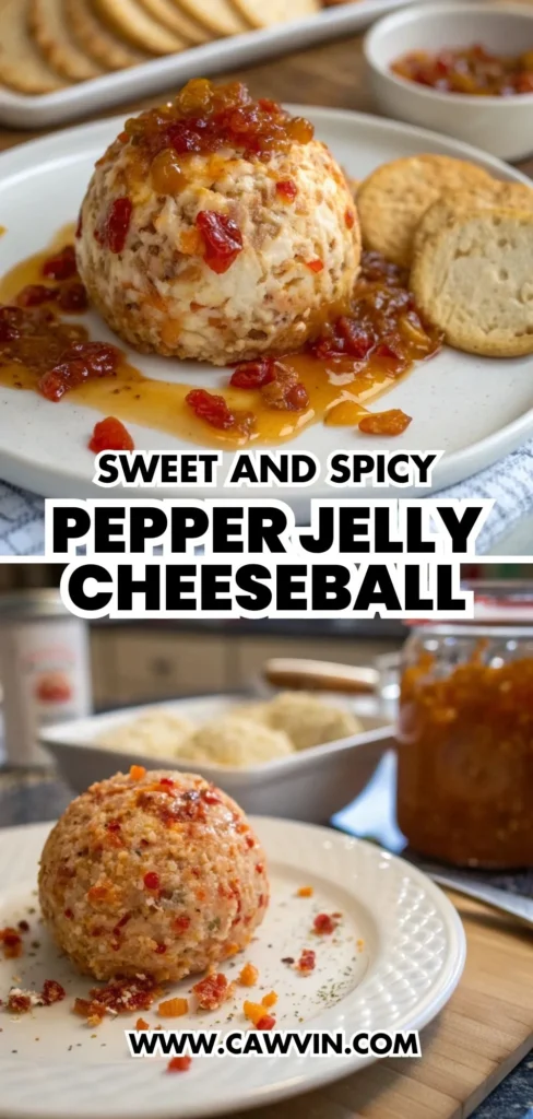 Sweet and Spicy Pepper Jelly Cheeseball 1000x2100 1 - Easy Peasy Recipes