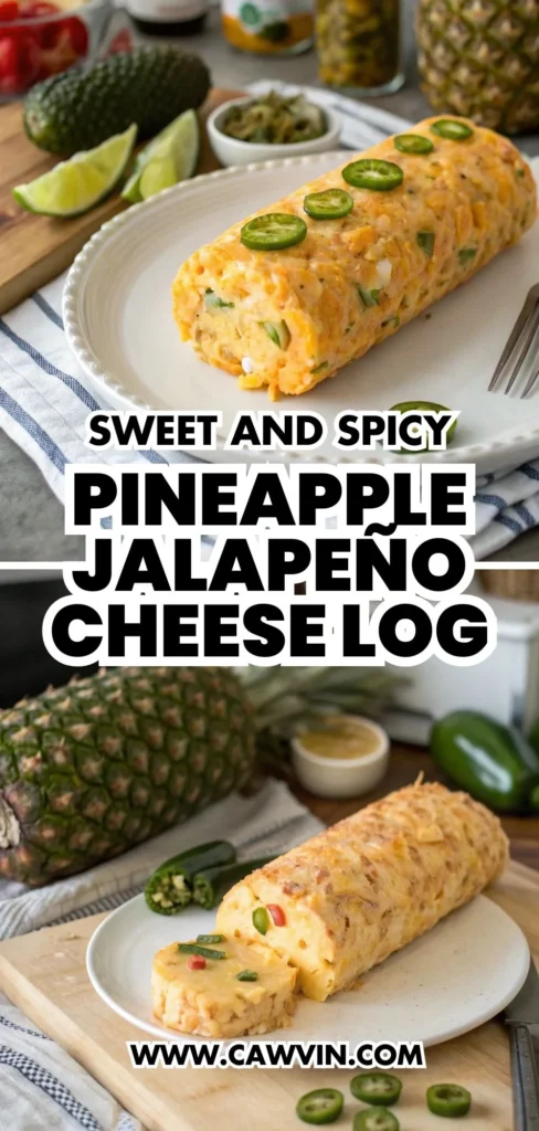 Sweet and Spicy Pineapple Jalapeno Cheese Log 1000x2100 1 - Easy Peasy Recipes
