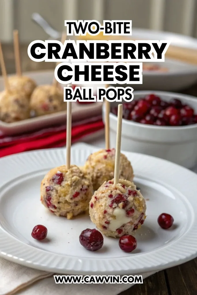 Two Bite Cranberry Cheese Ball Pops 1000x1500 1 - Easy Peasy Recipes