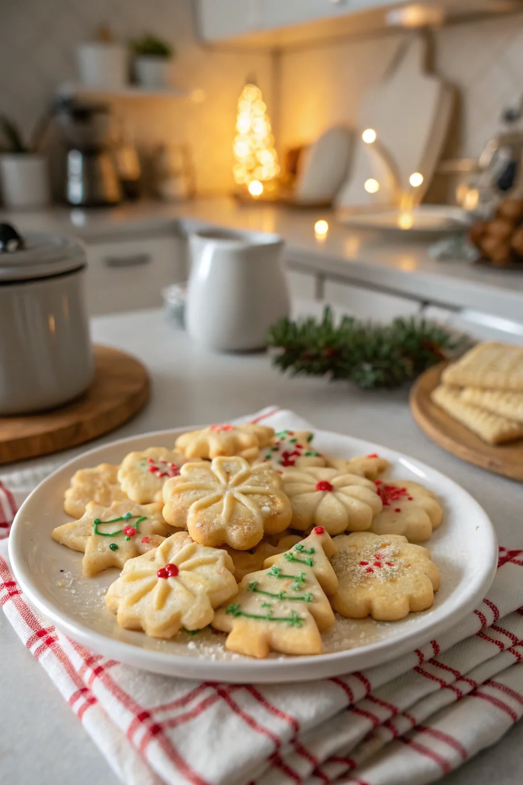 A delicious plate of Classic Christmas Spritz Cookies