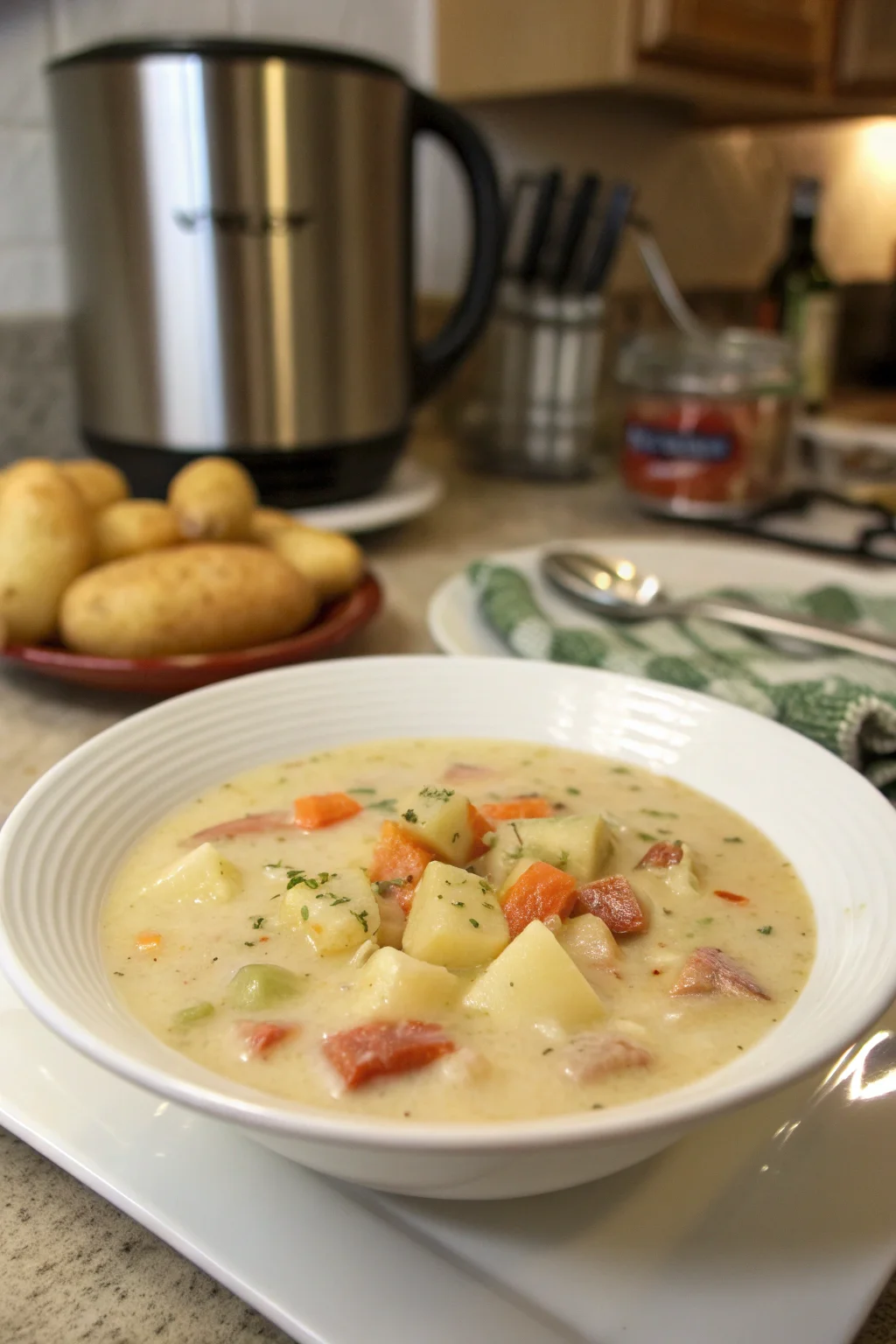A delicious plate of Outback Steakhouse Potato Soup Recipe