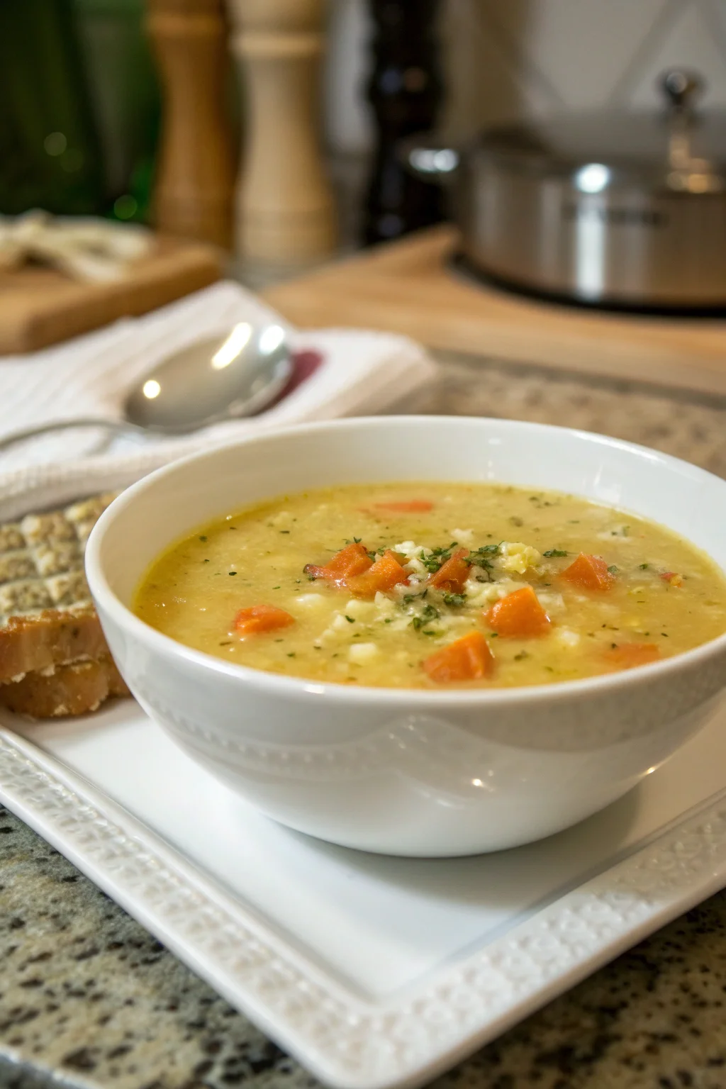 A delicious plate of Creamy Vegetable Soup
