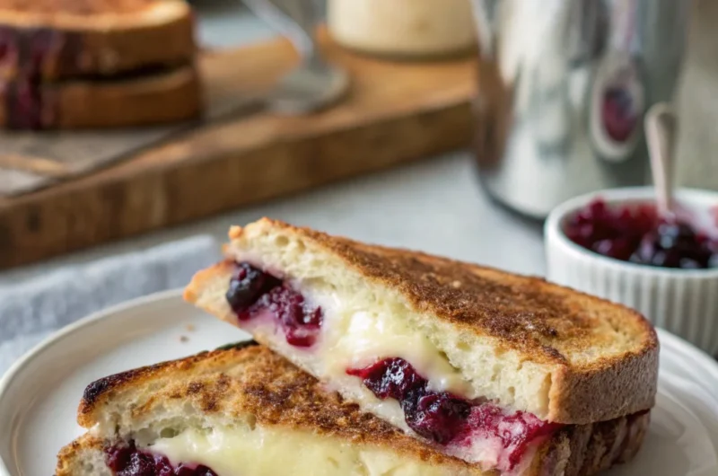 Brie & Blackberry Jam Grilled Cheese with Fresh Rosemary