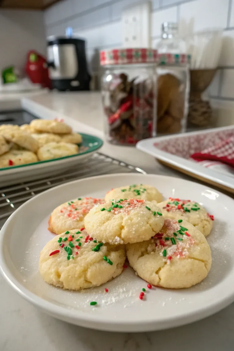 A delicious plate of Christmas Ooey Gooey Butter Cookies
