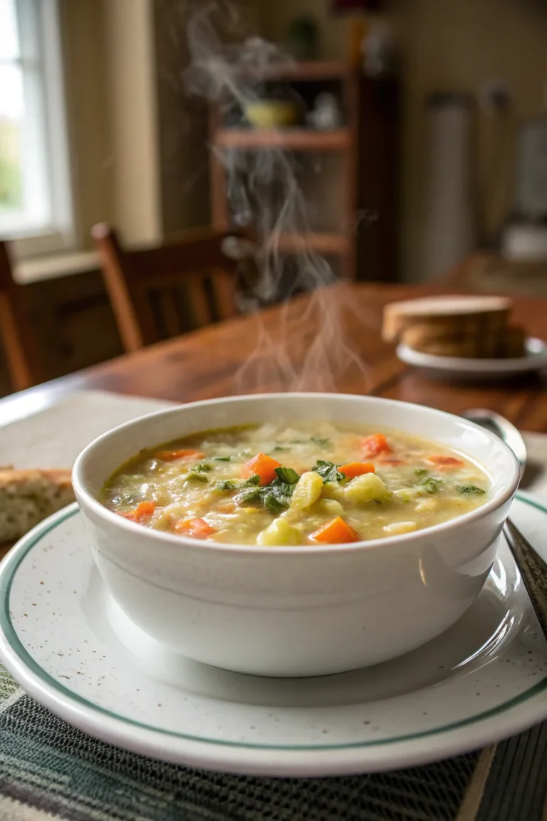 A delicious plate of One Pot Creamy Vegetable Soup