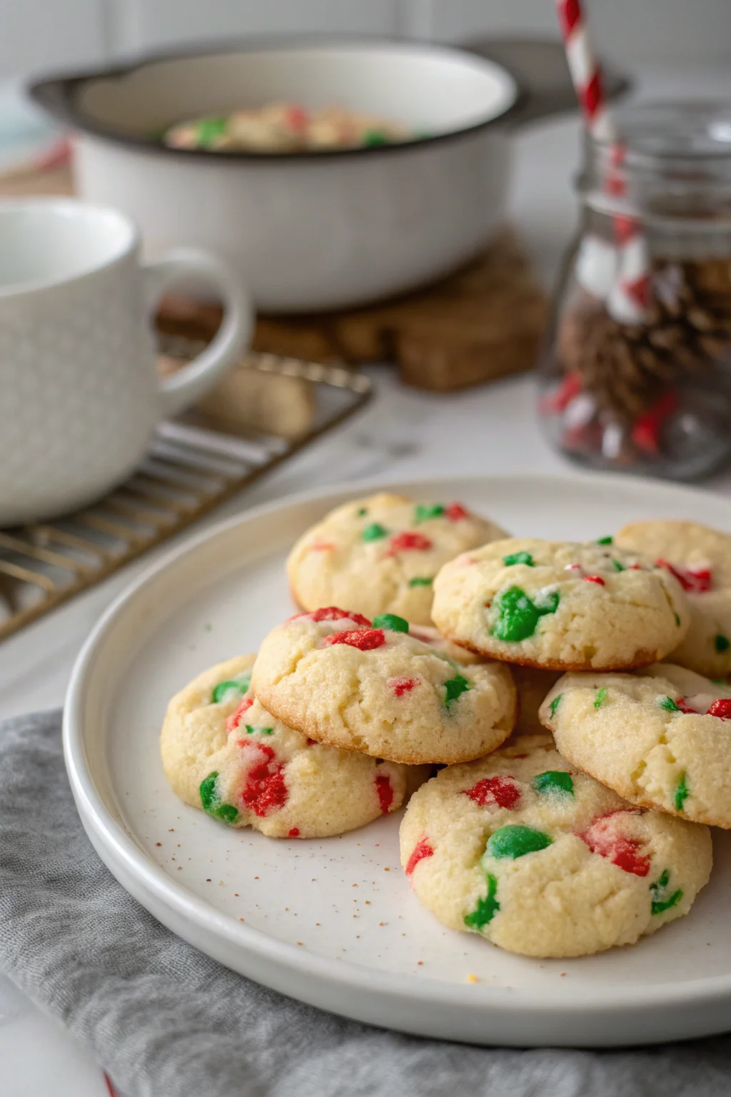 A delicious plate of Christmas Ooey Gooey Butter Cookies