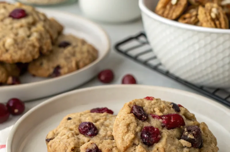 Bakery-Style Cranberry Walnut Oatmeal Cookies